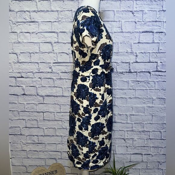 Boden Silk Linen Cap Sleeve Dress - Picture 3 of 12